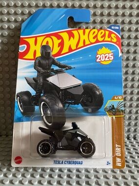 2025 Hot Wheels Tesla Cyberquad Die-Cast ATV - Black